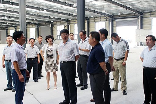 盐城市区长到盐城市汇益德硅藻环保新材料发展有限公司视察指导工作