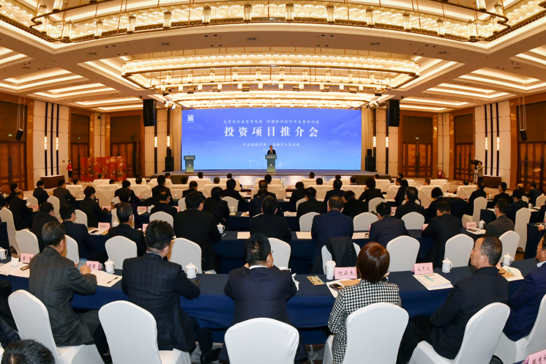盐城举行“民营经济高质量发展助推经济运行率先整体好转”投资项目推介会